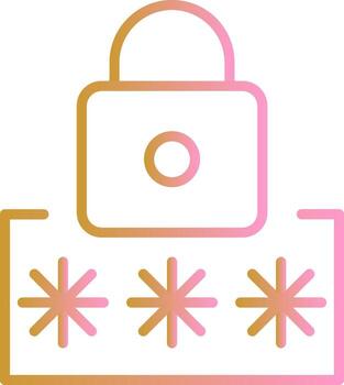 icono de vector de código pin