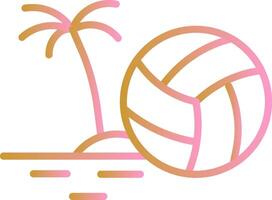 icono de vector de voleibol de playa