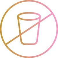 No Drinks Vector Icon