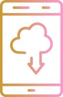 Cloud with Downward Arrow Vector Icon