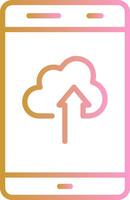 Cloud with Upward Arrow Vector Icon