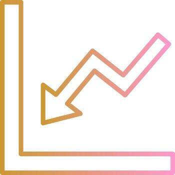 Graph Down Vector Icon