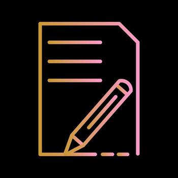 icono de vector de edición de documento