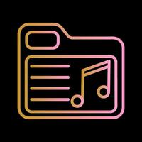 Music Folder Vector Icon