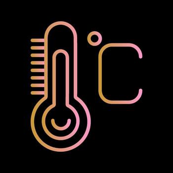 icono de vector de temperatura
