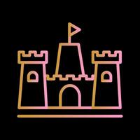 icono de vector de castillo de arena