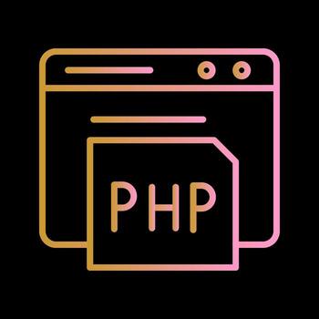icono de vector de php