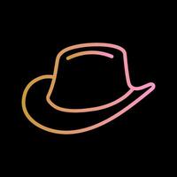 icono de vector de sombrero