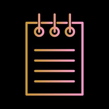 icono de vector de bloc de notas