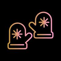 Winter Gloves Vector Icon