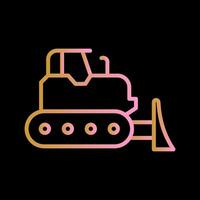 Bulldozer Vector Icon