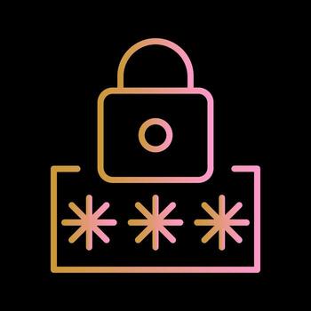 icono de vector de código pin