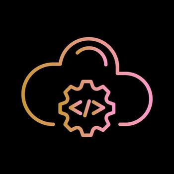Cloud Coding Vector Icon