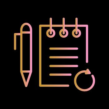 Rechecked Notes Vector Icon