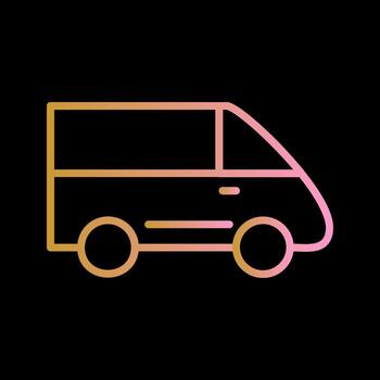 icono de vector de furgoneta