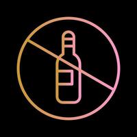 No Drinking Vector Icon