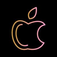 manzana logo vector icono