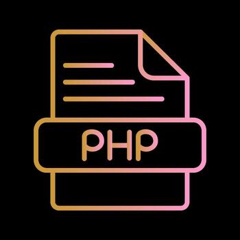icono de vector de php