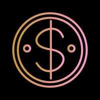 Dollar Coin Vector Icon