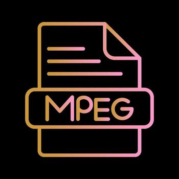 icono de vector de mpeg