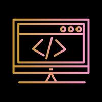 icono de vector de codificación html