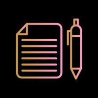 Documents and Pen Vector Icon