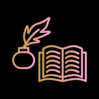 Quill and Book Vector Icon