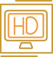 hd calidad vector icono