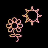 Flower in sunlight Vector Icon