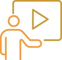 icono de vector de lección de video