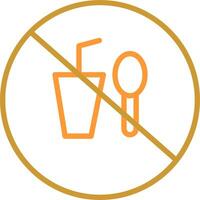 No Food or Drinks Vector Icon