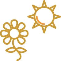 Flower in sunlight Vector Icon