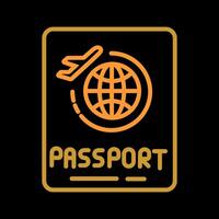 icono de vector de pasaporte