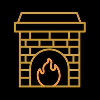 Fireplace Vector Icon