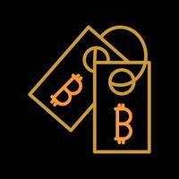 Bitcoin Label Tag Vector Icon