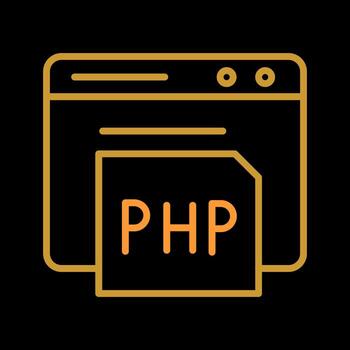 icono de vector de php