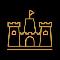 icono de vector de castillo de arena