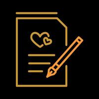 Marriage Contract Vector Icon