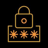 icono de vector de código pin