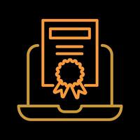 Online Certificate Vector Icon