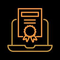 Online Certificate Vector Icon