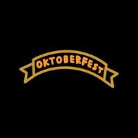 icono de vector de banner de oktoberfest