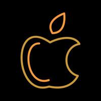 manzana logo vector icono