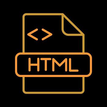 icono de vector html