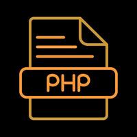 icono de vector de php