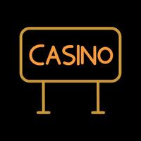 icono de vector de signo de casino