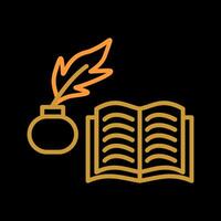 Quill and Book Vector Icon