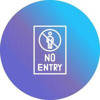 No Entry Sign Vector Icon