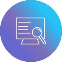 Computer Search Vector Icon