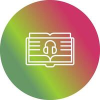 icono de vector de libro de audio